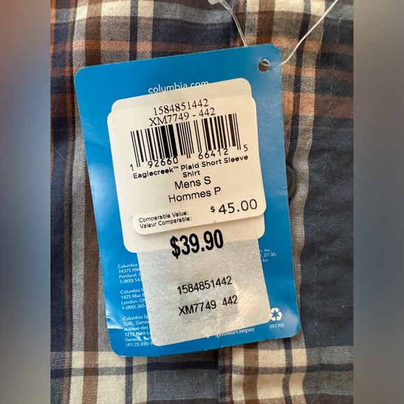 Columbia Eaglecreek Plaid Short Sleeve Shirt - Picture 3 of 5